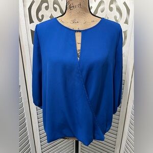 Vince Camuto Size M 3/4 sleeve blouse Cobalt Blue